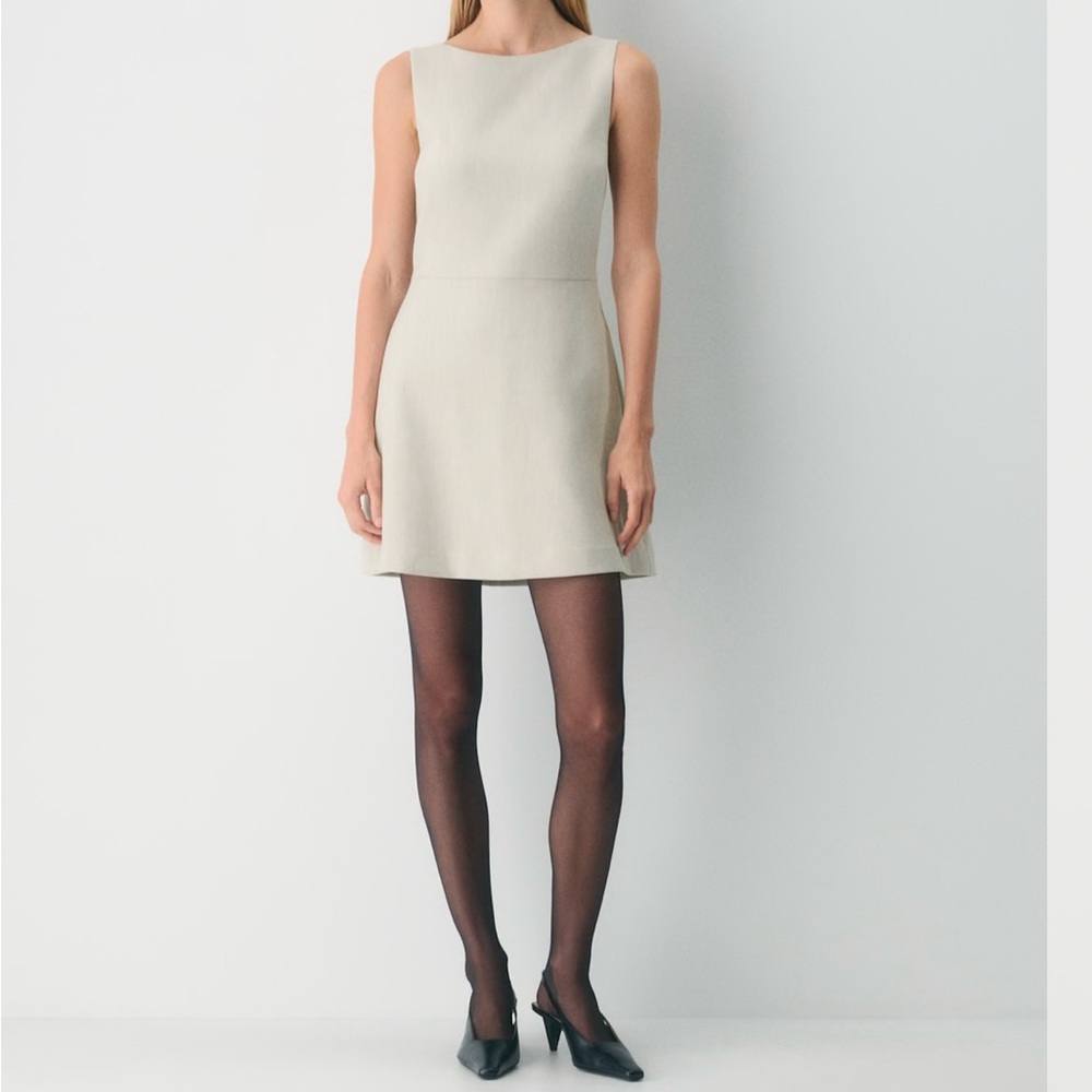Aritzia Elegant Cream Mini Dress